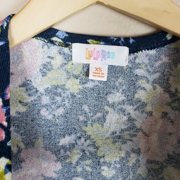 Blue Floral Sarah LuLaRoe Duster Cardigan - EUC XS - Picture 3 of 8